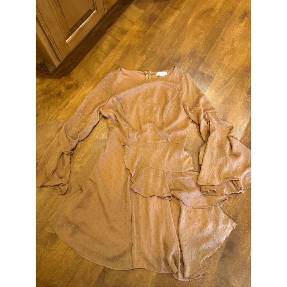 Woman’s Altar’d  state sheer dress with flare like sleeves size small